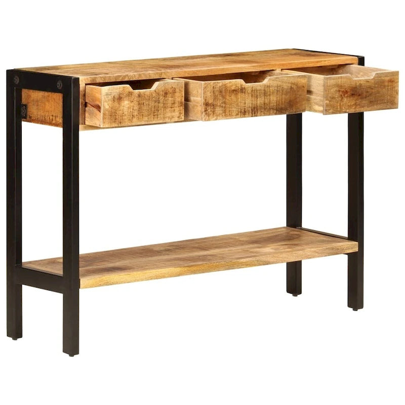 vidaXL Sideboard with 3 Drawers 43.3 x13.8 x29.5  Solid Mango Wood