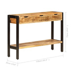 vidaXL Sideboard with 3 Drawers 43.3 x13.8 x29.5  Solid Mango Wood