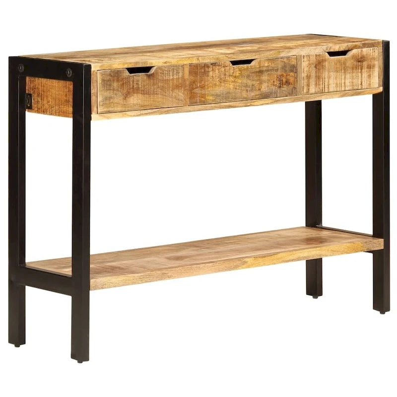 vidaXL Sideboard with 3 Drawers 43.3 x13.8 x29.5  Solid Mango Wood