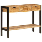 vidaXL Sideboard with 3 Drawers 43.3 x13.8 x29.5  Solid Mango Wood