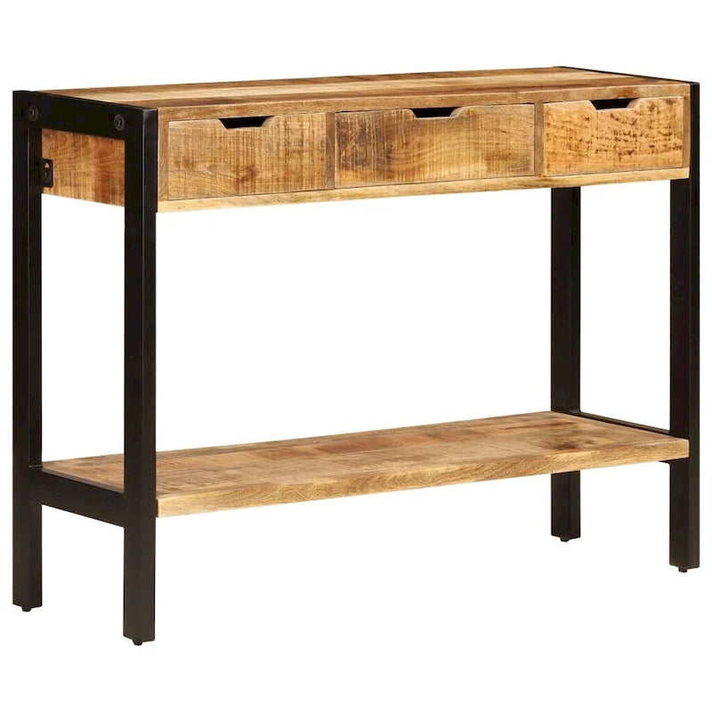 vidaXL Sideboard with 3 Drawers 43.3 x13.8 x29.5  Solid Mango Wood
