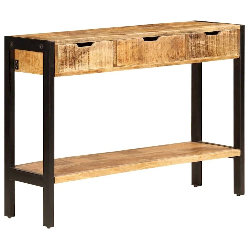 vidaXL Sideboard with 3 Drawers 43.3 x13.8 x29.5  Solid Mango Wood