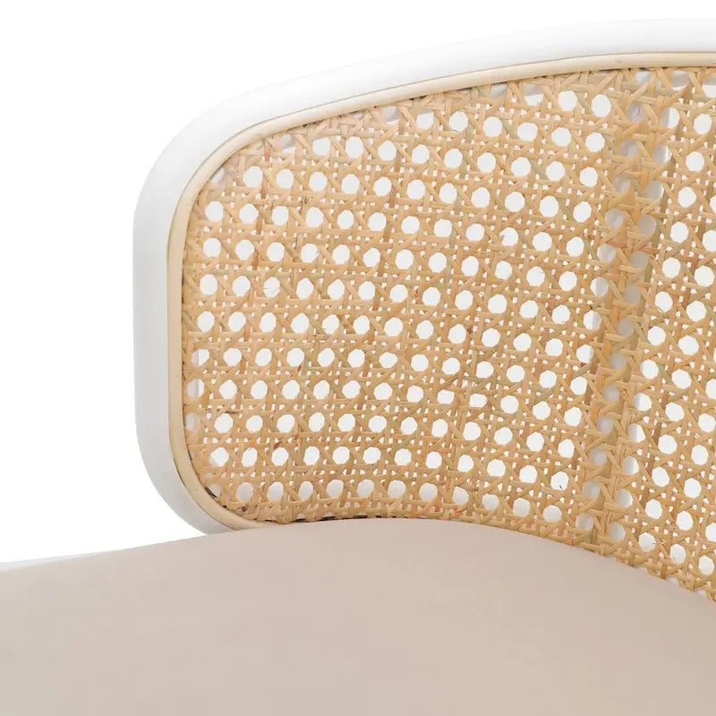 LeisureMod Ervilla Bar Stool with White Powder Coated Steel Frame Set of 2 - 37