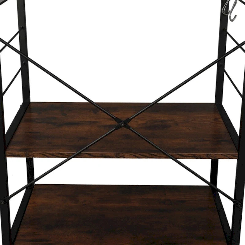 Wooden Kitchen Shelf, Bakers Rack 4 Tier Shelves, Vintage Color - (23.62 x 15.75 x 48.43)