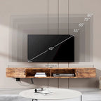 FITUEYES Wall Mounted TV Media Console Floating Desk Storage Hutch