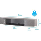 FITUEYES Wall Mounted TV Media Console Floating Desk Storage Hutch
