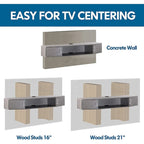 FITUEYES Wall Mounted TV Media Console Floating Desk Storage Hutch