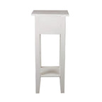 Solid Distressed Narrow Side Table - 25.75  - Washed White