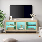 Classical 70 Inch TV Stand, TV Console Table for 75 Inch TV with LED