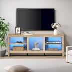 Classical 70 Inch TV Stand, TV Console Table for 75 Inch TV with LED