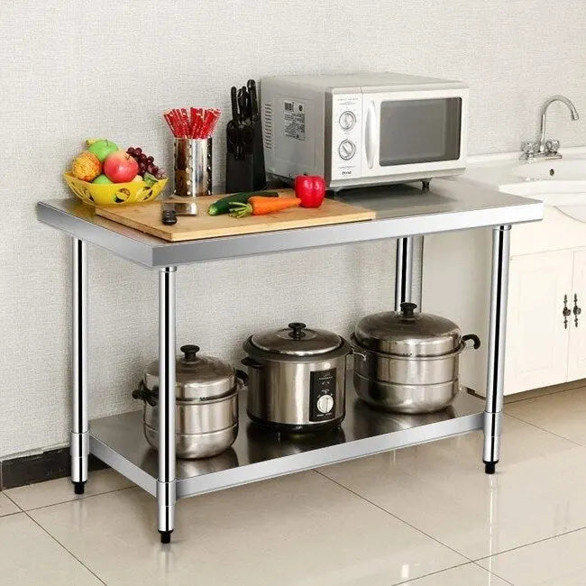 Commercial Kitchen Stainless Steel Work Table - 36 inches L x 24 inches W x 35 inches H