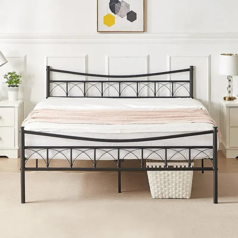 VECELO Metal Platform Bed Frame with Headboard Twin/Full/Queen Beds