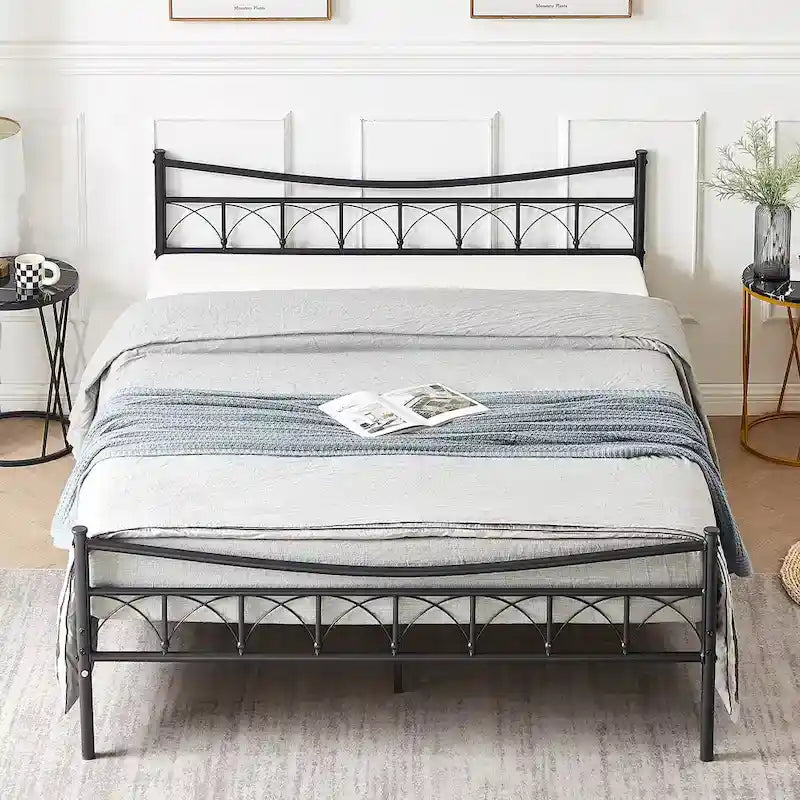 VECELO Metal Platform Bed Frame with Headboard Twin/Full/Queen Beds