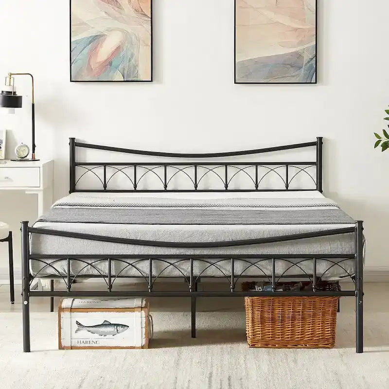 VECELO Metal Platform Bed Frame with Headboard Twin/Full/Queen Beds