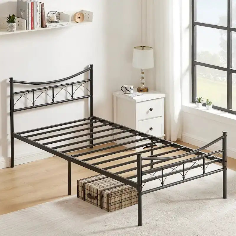 VECELO Metal Platform Bed Frame with Headboard Twin/Full/Queen Beds