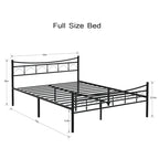 VECELO Metal Platform Bed Frame with Headboard Twin/Full/Queen Beds