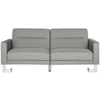 SAFAVIEH Spring Two-In-One Modern Foldable Beige Loveseat Sofa Bed