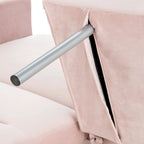 SAFAVIEH Spring Two-In-One Modern Foldable Beige Loveseat Sofa Bed