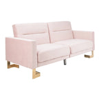 SAFAVIEH Spring Two-In-One Modern Foldable Beige Loveseat Sofa Bed