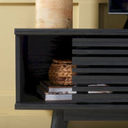 SAFAVIEH Teela Walnut 59-inch Storage Media TV Stand - 59  W x 15  L x 19  H - 59Wx15Dx19H