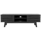 SAFAVIEH Teela Walnut 59-inch Storage Media TV Stand - 59  W x 15  L x 19  H - 59Wx15Dx19H