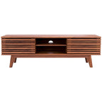 SAFAVIEH Teela Walnut 59-inch Storage Media TV Stand - 59  W x 15  L x 19  H - 59Wx15Dx19H