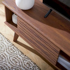 SAFAVIEH Teela Walnut 59-inch Storage Media TV Stand - 59  W x 15  L x 19  H - 59Wx15Dx19H