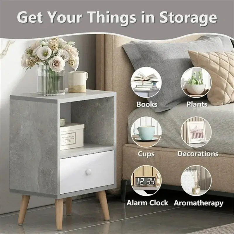 Modern Wood Nightstand