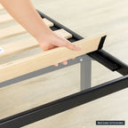 1.6 Inch Metal Bunkie Board with Wood Slats by Crown Comfort