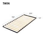 1.6 Inch Metal Bunkie Board with Wood Slats by Crown Comfort