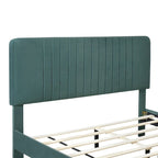 Queen Size Upholstered Platform Bed,No Box Spring Needed, Velvet Fabric