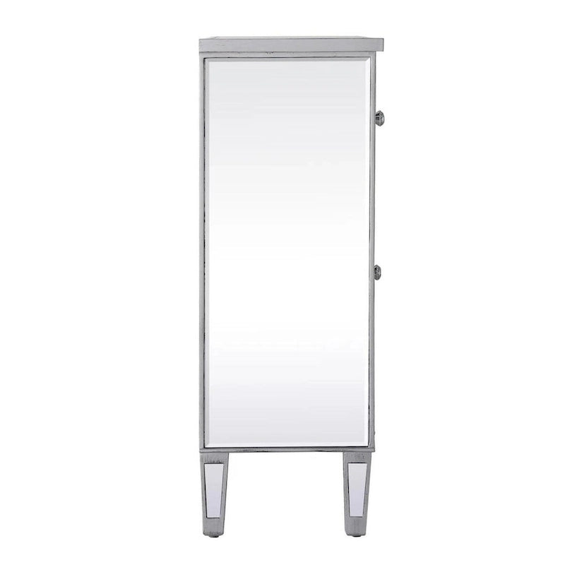 2-Door Mirrored Accent Cabinet