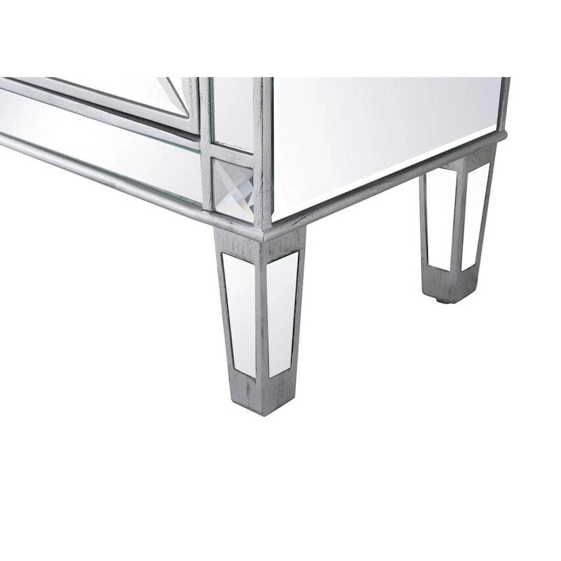 2-Door Mirrored Accent Cabinet