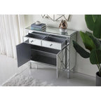 2-Door Mirrored Accent Cabinet