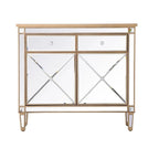 2-Door Mirrored Accent Cabinet