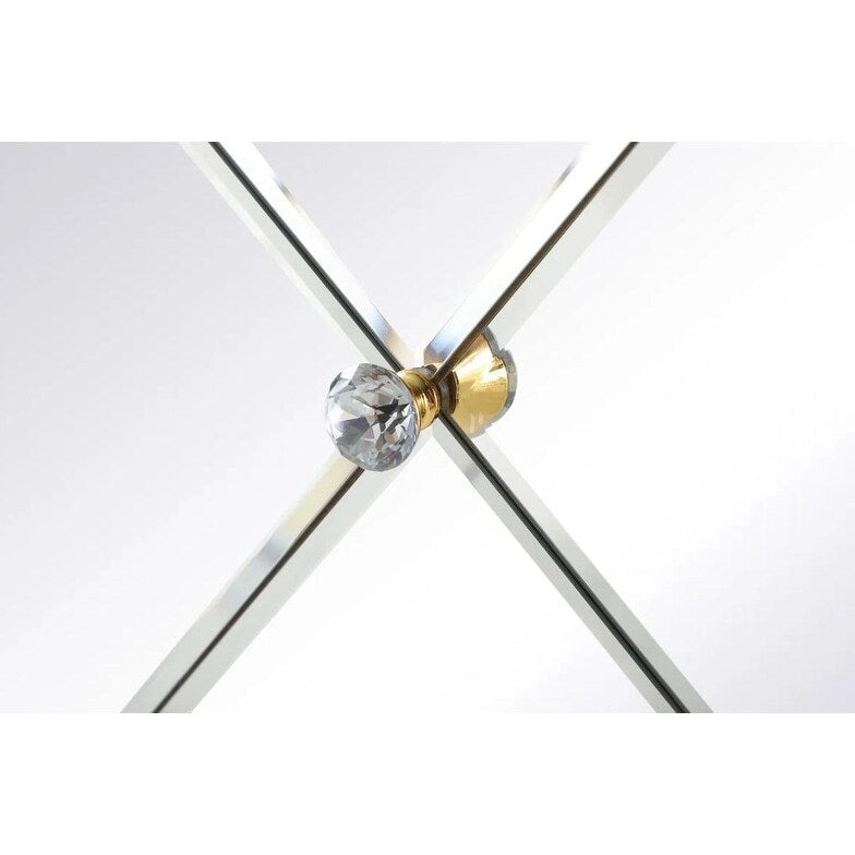 2-Door Mirrored Accent Cabinet