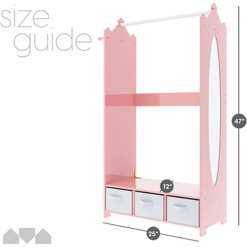 Dress Up Storage Kids Costume Organizer Center - 12 D x 25 W x 47 H