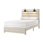 Edyth 4 Piece White LED Panel Bedroom Set