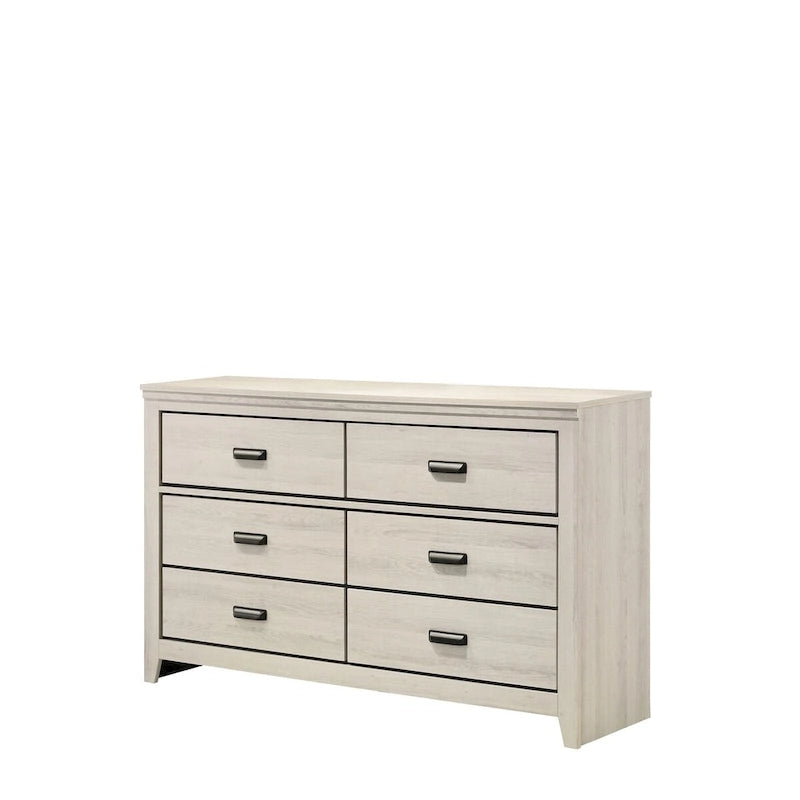 Edyth 4 Piece White LED Panel Bedroom Set