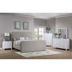 Kendra Grey Upholstered Platform Bed