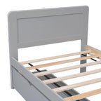 Modern Design Wooden Platform Bed Frame with Trundle