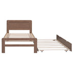 Modern Design Wooden Platform Bed Frame with Trundle
