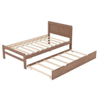Modern Design Wooden Platform Bed Frame with Trundle