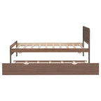 Modern Design Wooden Platform Bed Frame with Trundle