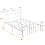 Javlergo Metal Platform Bed Frame with Headboard and Footboard, No Box Spring Needed