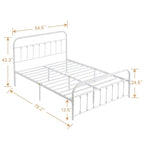 Javlergo Metal Platform Bed Frame with Headboard and Footboard, No Box Spring Needed