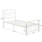 Javlergo Metal Platform Bed Frame with Headboard and Footboard, No Box Spring Needed