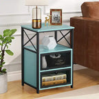 Javlergo Nightstand with 2 Drawers and Storage Shelf for Bedroom, Small Night Stands, Bed Side Table
