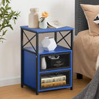 Javlergo Nightstand with 2 Drawers and Storage Shelf for Bedroom, Small Night Stands, Bed Side Table