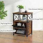 Javlergo Nightstand with 2 Drawers and Storage Shelf for Bedroom, Small Night Stands, Bed Side Table